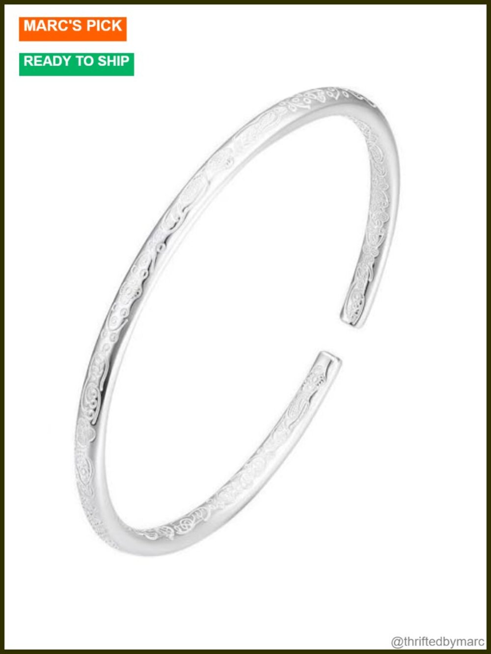 Italian Sterling Silver Stackable Open Cuff Bracelet for Women Adjustable Bangle